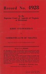 Kirby Strawderman v. Commonwealth of Virginia