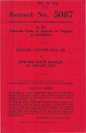 Elmore Payton Gill, Jr., v. Edward Louis Haislip, an Infant, etc.