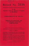 Commonwealth of Virginia v. American Radiator and Standard Sanitary Corporation