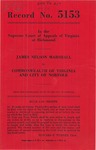 James Nelson Marshall v. Commonwealth of Virginia  and City of Norfolk