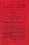 S. D. May, State Highway Comissioner v. Gertrude Crockett, et al.