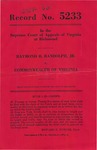 Raymond B. Randolph, Jr., v. Commonwealth of Virginia