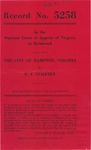The City of Hampton, Virginia v. P. V. Stieffen