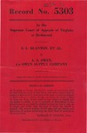 S. L. Blanton, et al., v. A. S. Owen, t/a Owen Supply Company