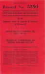 Leslie Francis Griffin, Jr., an Infant, etc., and L.F. Griffin, Sr.,v. Board of Supervisors of Prince Edward County