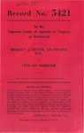 Robert A. Fenon, an Infant, etc., v. City of Norfolk