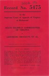 State Highway Commissioner of Virginia v. Gertrude Crockett, et al.