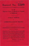 Annie P. Mawyer v. Commonwealth of Virginia