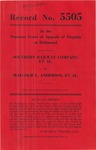 Southern Railway Company, et al., v. Malcolm L. Anderson, et al.