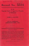 James E. Dalton v. Ann M. Johnson, Administratrix, etc.