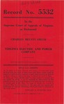 Charles Melvin Smith v. Virginia Electric and Power Company