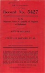 City of Roanoke v. County of Roanoke, et al.