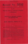 Mountain Mission School, Inc., v. Mary Preston White, et al.