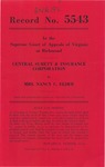 Central Surety & Insurance Corporation v. Mrs. Nancy C. Elder