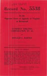 Cushman Virginia Corporation , et al., v. Donald C. Barnes
