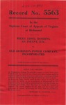 Ricky Edsel Robbins, an Infant, etc. v. Old Dominion Power Company, Inc.