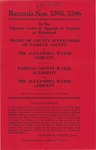 Board of County Supervisors of Fairfax County v. The Alexandria Water Company; and, Fairfax County Water Authority v. The Alexandria Water Company