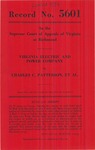 Virginia Electric and Power Company v. Charles C. Patterson, et al.