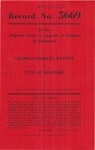 Charles Berkley Walton v. City of Roanoke
