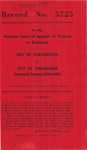 City of Portsmouth v. City of Chesapeake (formerly County of Norfolk)