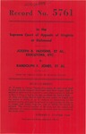 Joseph B. Hudgins and E. Claude Pace, Jr., Executors of the Estate of Maxwell S. Hudgins, deceased v. Randolph F. Jones and Allstate Insurance Company