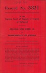 Malcolm Leon Ward, Jr., v. Commonwealth of Virginia