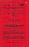 D. J. Burgess v. W. K. Cunningham, Jr., Superintendent of the Virginia State Penitentiary, etc.