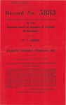 D. T. Vicars v. Atlantic Discount Company, Inc.