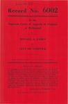 Ronald A. James v. City of Norfolk