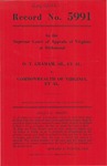 O. T. Graham, Sr., et al., v. Commonwealth of Virginia, et al.