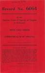 Irene Cole Crider v. Commonwealth of Virginia