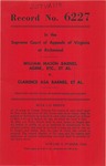 William Mason Barnes, Administrator, etc., et al. v. Clarence Asa Barnes and Sarah E. Beatley