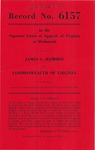 James C. Hammer v. Commonwealth of Virginia