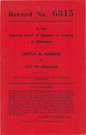Laetitia M. Barbour v. City of Roanoke