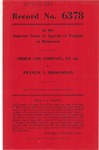 Immer and Company, and American Motorists Insurance Company v. Francis X. Brosnahan
