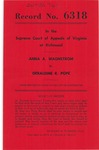 Anna A. Wagnstrom v. Geraldine R. Pope, an Infant