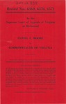 Daniel E. Moore v. Commonwealth of Virginia