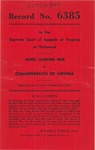 James Harkin Noe v. Commonwealth of Virginia