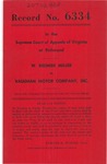 W. Regnier Miller v. Vaughan Motor Company, Inc.