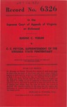 Eugene C. Toran v. C. C. Peyton, Superintendent of the Virginia State Penitentiary
