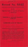 Norfolk and Western Railway Company  v. Commonwealth of Virginia