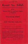 John Edward George v. Judith Sides King