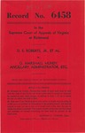 D. E. Roberts, Jr., and James L. Boone v. G. Marshall Mundy, Ancillary Administrator of the Estate of Clarence Administrators c.t.a., etc.