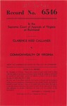 Clarence Kidd Callands v. Commonwealth of Virginia