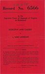 Dorothy Ann Causey v. L. Mae Lanigan