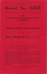 Fairfax County Park Authority v. Dean E. Brundage, Executor, etc., et al.