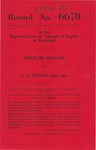 Willie Lee Williams v. C. C. Peyton, Superintendent of the Virginia State Penitentiary