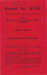 James F. Stegall v. Commonwealth of Virginia