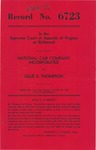 National Cab Company, Inc., v. Lille S. Thompson