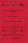 Carthon Johnson v. Commonwealth of Virginia